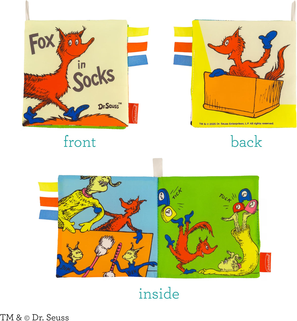 Dr. Seuss Cat in the Hat & Fox Socks, 2-Pack